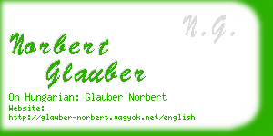 norbert glauber business card